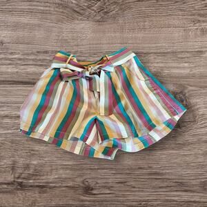 Rails Gigi Farrah Women's Striped Silk High Waist Shorts Size XS